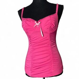 bright pink Victoria's secret Sexy Little Thing milkmaid top